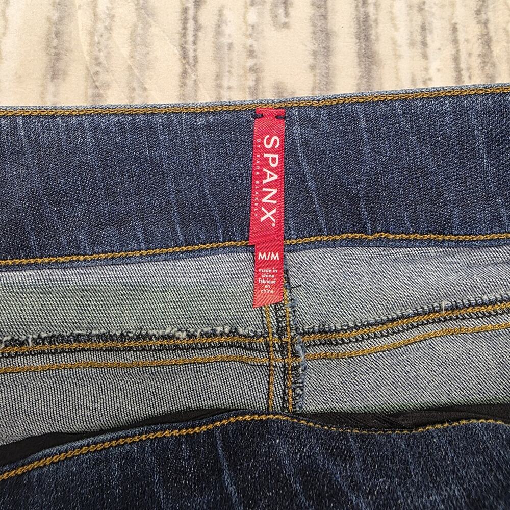 Spanx Distressed Denim Legging Medium Wash Blue NWT - Picture 5 of 8